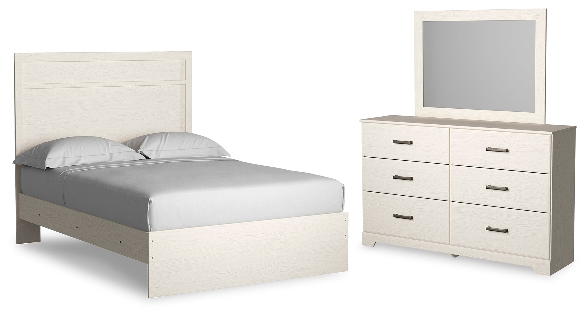 Diamond Furniture - Ashley Furniture - Stelsie Full Panel Bed, Dresser and Mirror - Full Panel Bed, Dresser and Mirror - B2588B5