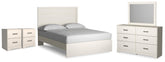 Diamond Furniture - Ashley Furniture - Stelsie Queen Panel Bed, Dresser, Mirror and 2 Nightstands - Queen Panel Bed, Dresser, Mirror and 2 Nightstands - B2588B20