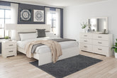Diamond Furniture - Ashley Furniture - Stelsie King Panel Bed with Dresser, Mirror and Nightstand - King Panel Bed with Dresser, Mirror and Nightstand - B2588B8