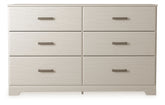 Diamond Furniture - Ashley Furniture - Stelsie Dresser - Six Drawer Dresser - B2588-31