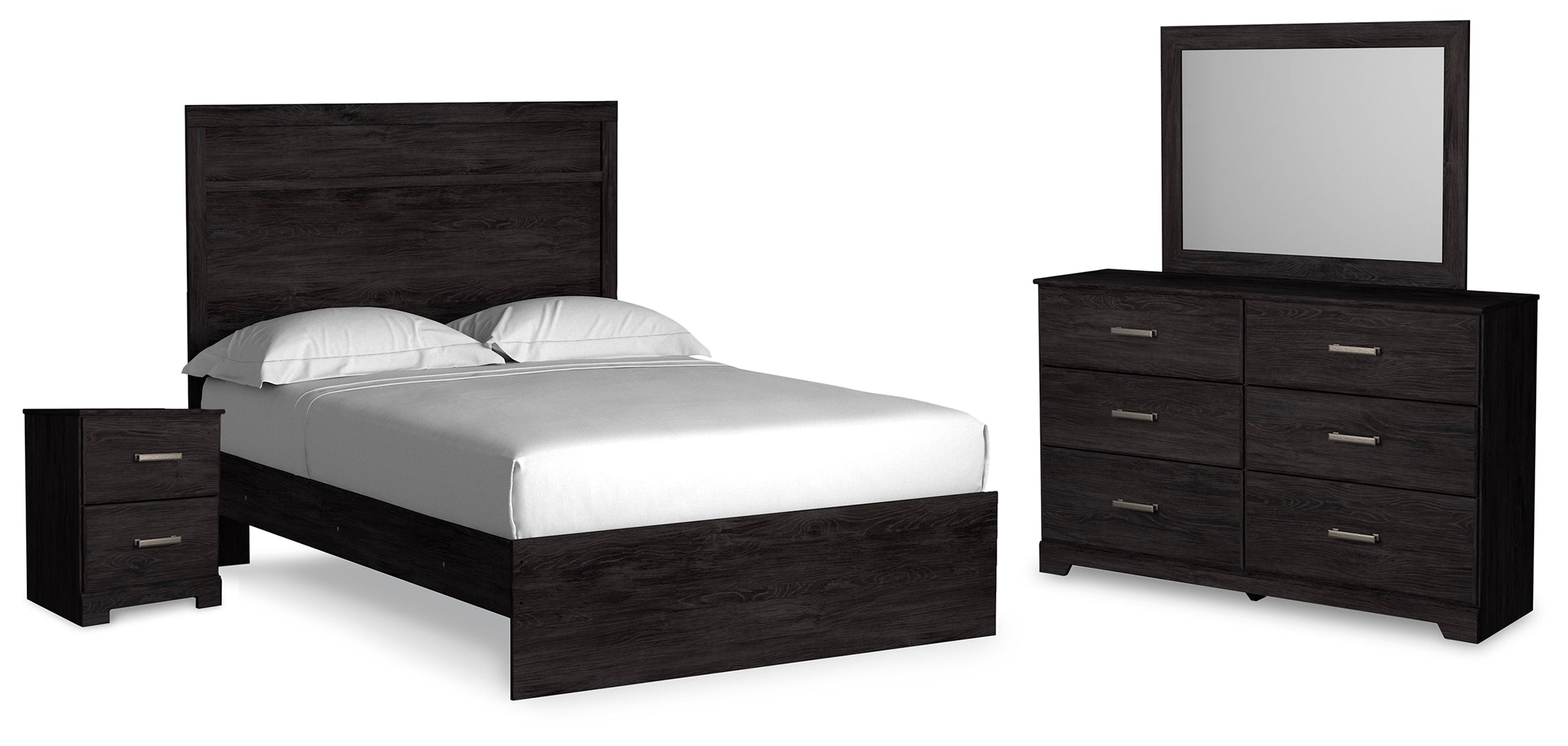 Diamond Furniture - Ashley Furniture - Belachime Full Panel Bed, Dresser, Mirror and Nightstand - Full Panel Bed, Dresser, Mirror and Nightstand - B2589B18