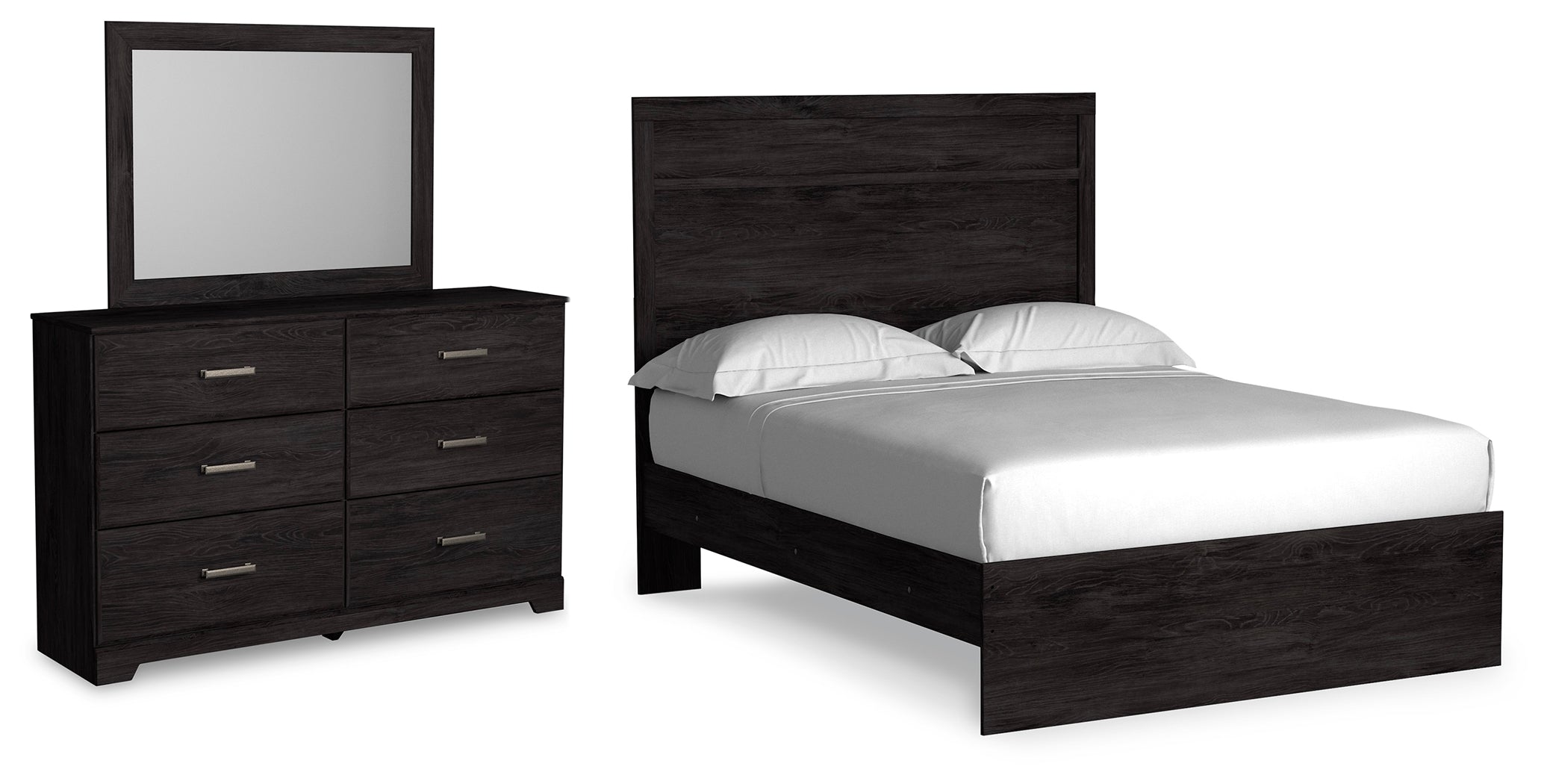 Diamond Furniture - Ashley Furniture - Belachime Full Panel Bed, Dresser and Mirror - Full Panel Bed, Dresser and Mirror - B2589B6