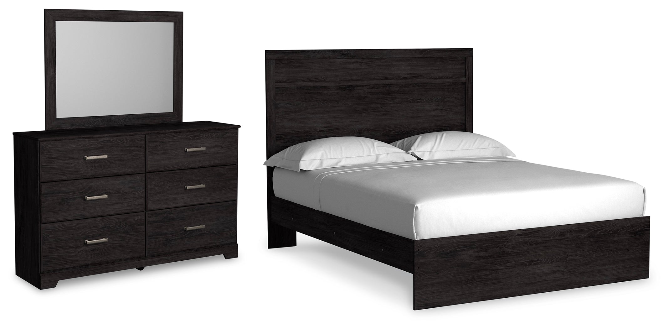 Diamond Furniture - Ashley Furniture - Belachime Queen Panel Bed, Dresser and Mirror - Queen Panel Bed, Dresser and Mirror - B2589B3