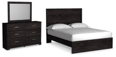 Diamond Furniture - Ashley Furniture - Belachime Queen Panel Bed, Dresser and Mirror - Queen Panel Bed, Dresser and Mirror - B2589B3
