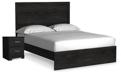 Diamond Furniture - Ashley Furniture - Belachime Queen Panel Bed and Nightstand - Queen Panel Bed and Nightstand - B2589B15