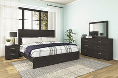 Diamond Furniture - Ashley Furniture - Belachime King Panel Bed, Dresser, Mirror, and Nightstand - King Panel Bed, Dresser, Mirror, and Nightstand - B2589B8