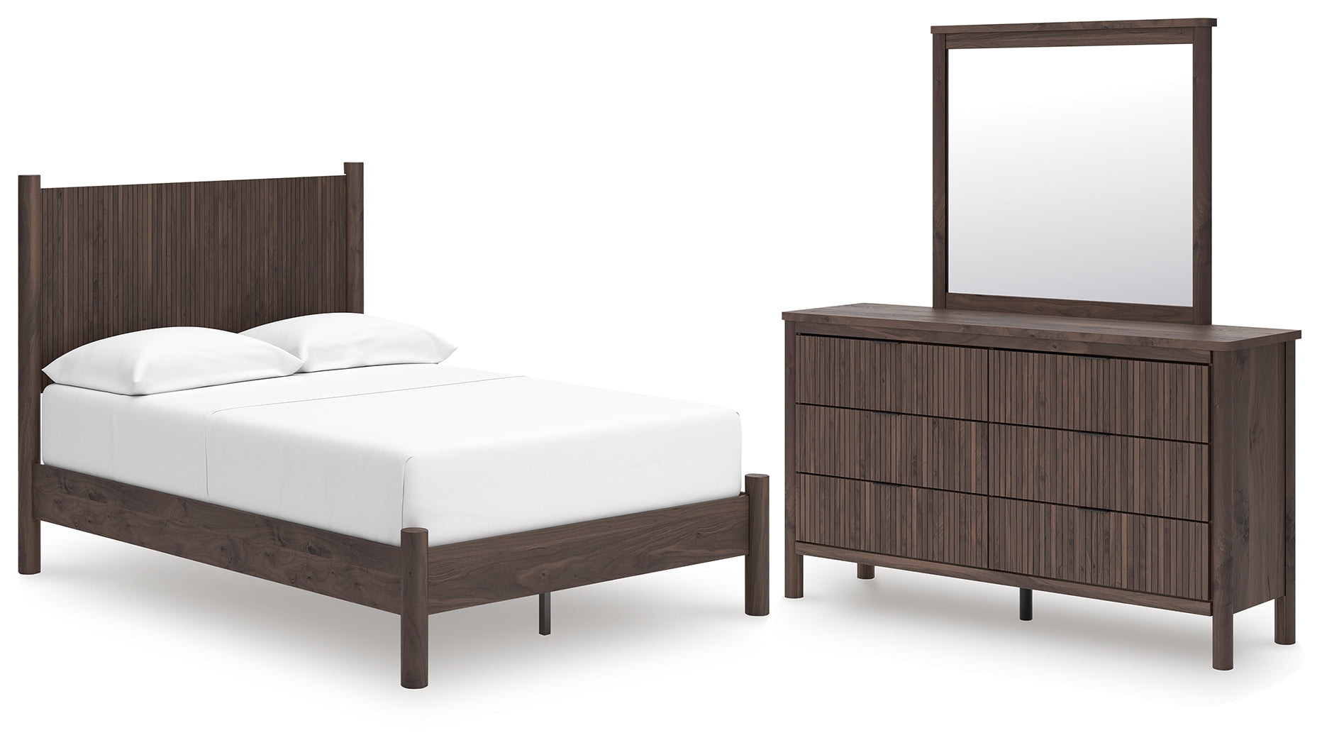 Diamond Furniture - Ashley Furniture - Pamytta Full Panel Platform Bed, Dresser and Mirror - Full Panel Platform Bed, Dresser and Mirror - PCB2614B5