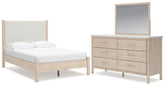 Diamond Furniture - Ashley Furniture - Cadmori Full Upholstered Panel Bed, Dresser and Mirror - Full Upholstered Panel Bed, Dresser and Mirror - B2615B9