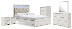 Diamond Furniture - Ashley Furniture - Altyra Queen Storage Bed, Dresser Mirror, Chest and 2 Nightstands - Queen Storage Bed, Dresser Mirror, Chest and 2 Nightstands - B2640B72