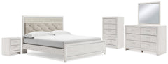 Diamond Furniture - Ashley Furniture - Altyra King Panel Bed, Dresser, Mirror, Chest and Nightstand - King Panel Bed, Dresser, Mirror, Chest and Nightstand - B2640B59