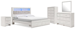 Diamond Furniture - Ashley Furniture - Altyra King Storage Bed, Dresser, Mirror, Chest and Nightstand - King Storage Bed, Dresser, Mirror, Chest and Nightstand - B2640B76