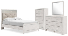 Diamond Furniture - Ashley Furniture - Altyra Full Panel Bed, Dresser, Mirror and Chest - Full Panel Bed, Dresser, Mirror and Chest - B2640B71