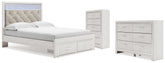 Diamond Furniture - Ashley Furniture - Altyra Queen Storage Bed, Dresser and Chest - Queen Storage Bed, Dresser and Chest - B2640B64