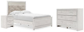 Diamond Furniture - Ashley Furniture - Altyra Full Upholstered Panel Bed, Dresser and Nightstand - Full Upholstered Panel Bed, Dresser and Nightstand - B2640B63