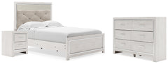 Diamond Furniture - Ashley Furniture - Altyra Full Upholstered Panel Bed, Dresser and Nightstand - Full Upholstered Panel Bed, Dresser and Nightstand - B2640B63