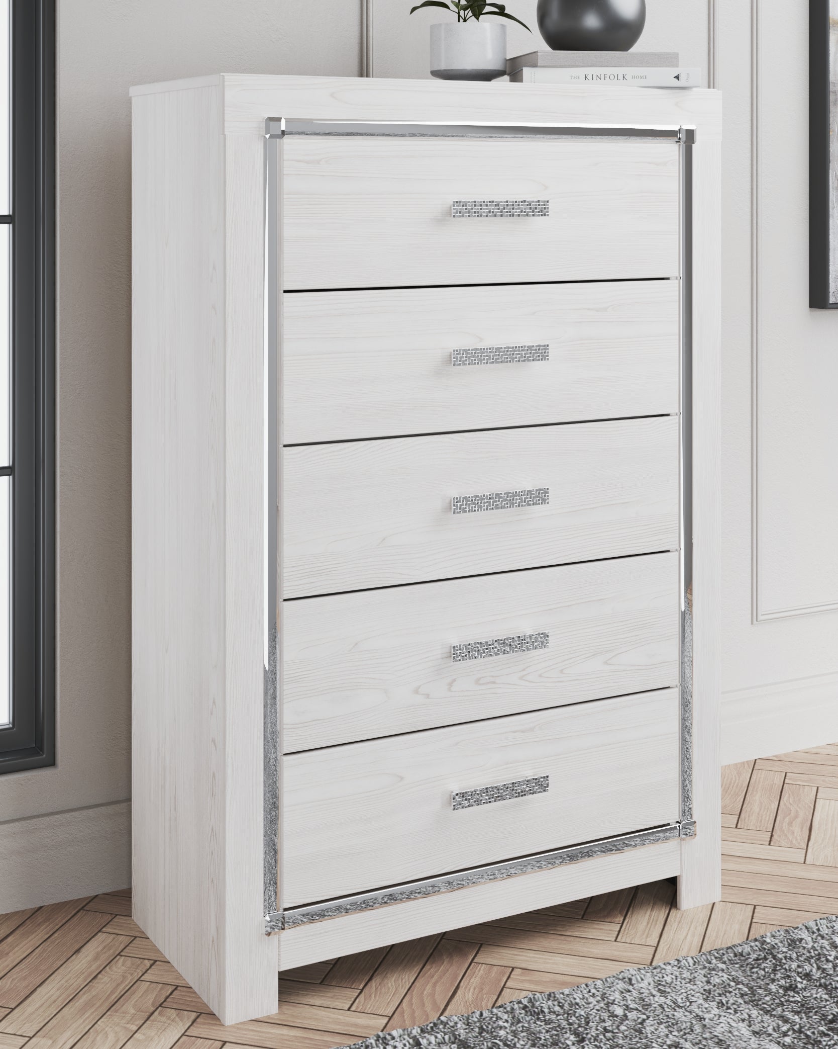 Diamond Furniture - Ashley Furniture - Altyra Chest of Drawers - Five Drawer Chest - B2640-46