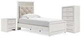 Diamond Furniture - Ashley Furniture - Altyra Twin Panel Bed, Chest and Nightstand - Twin Panel Bed, Chest and Nightstand - B2640B60