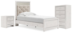Diamond Furniture - Ashley Furniture - Altyra Twin Panel Bed, Chest and Nightstand - Twin Panel Bed, Chest and Nightstand - B2640B60