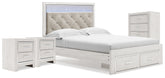 Diamond Furniture - Ashley Furniture - Altyra Queen Storage Bed, Chest and 2 Nightstands - Queen Storage Bed, Chest and 2 Nightstands - B2640B68