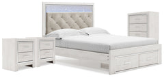 Diamond Furniture - Ashley Furniture - Altyra Queen Storage Bed, Chest and 2 Nightstands - Queen Storage Bed, Chest and 2 Nightstands - B2640B68