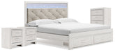Diamond Furniture - Ashley Furniture - Altyra King Storage Bed, Chest and 2 Nightstands - King Storage Bed, Chest and 2 Nightstands - B2640B67
