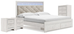 Diamond Furniture - Ashley Furniture - Altyra King Storage Bed, Chest and 2 Nightstands - King Storage Bed, Chest and 2 Nightstands - B2640B67