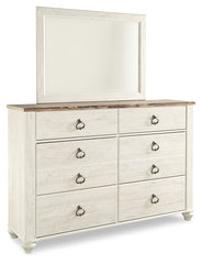 Willowton Full Panel Bed, Dresser, Mirror, Chest and Nightstand