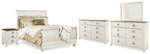 Diamond Furniture - Ashley Furniture - Willowton Queen Bed, Dresser, Mirror and Chest - Queen Bed, Dresser, Mirror and Chest - B267B58