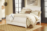 Diamond Furniture - Ashley Furniture - Willowton Queen Sleigh Bed - Queen Sleigh Bed - B267B4