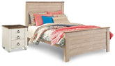 Diamond Furniture - Ashley Furniture - Willowton Full Panel Bed and Nightstand - Full Panel Bed and Nightstand - B267B41