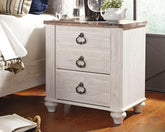 Diamond Furniture - Ashley Furniture - Willowton Nightstand - Two Drawer Night Stand - B267-92