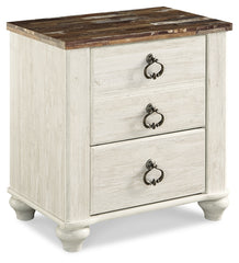 Willowton Full Panel Bed with Storage and Nightstand