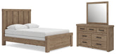 Diamond Furniture - Ashley Furniture - Oliandon Queen Panel Bed, Dresser and Mirror - Queen Panel Bed, Dresser and Mirror - PCB2844B3