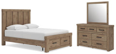 Diamond Furniture - Ashley Furniture - Oliandon Queen Panel Storage Bed, Dresser and Mirror - Queen Panel Storage Bed, Dresser and Mirror - PCB2844B5