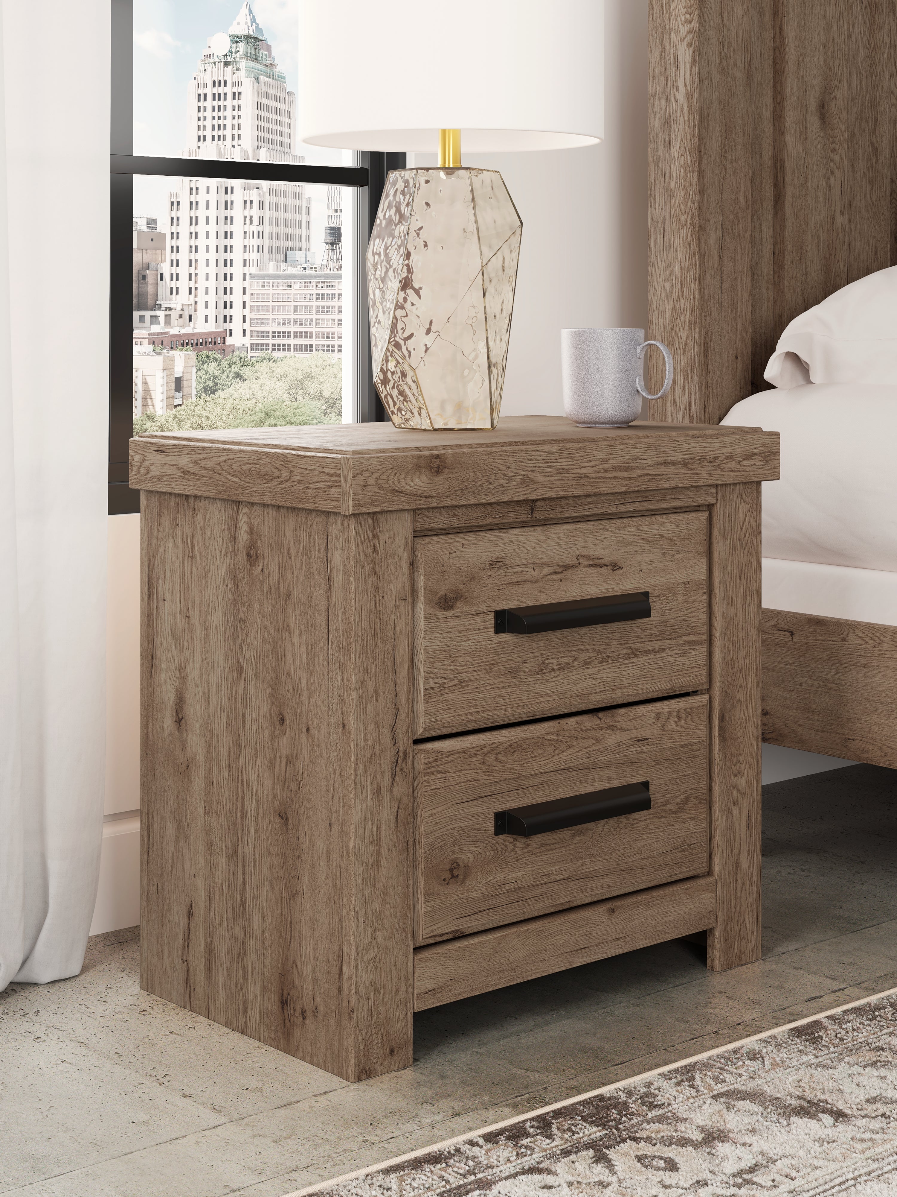 Diamond Furniture - Ashley Furniture - Oliandon Nightstand - Two Drawer Night Stand - PCB2844-92