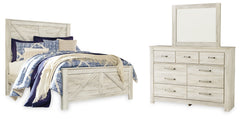 Diamond Furniture - Ashley Furniture - Bellaby Queen Crossbuck Panel Bed, Dresser and Mirror - Queen Crossbuck Panel Bed, Dresser and Mirror - B331B7