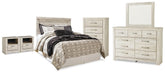 Diamond Furniture - Ashley Furniture - Bellaby Queen Panel Headboard, Dresser, Mirror, Chest and 2 Nightstands - Queen Panel Headboard, Dresser, Mirror, Chest and 2 Nightstands - B331B26