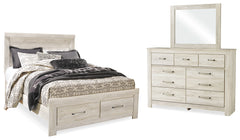Diamond Furniture - Ashley Furniture - Bellaby Queen Panel Storage Bed, Dresser and Mirror - Queen Panel Storage Bed, Dresser and Mirror - B331B5
