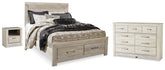 Diamond Furniture - Ashley Furniture - Bellaby Queen Panel Storage Bed, Dresser and Nightstand - Queen Panel Storage Bed, Dresser and Nightstand - B331B24
