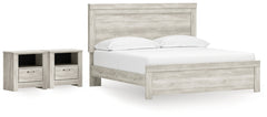 Bellaby King Panel Bed and 2 Nightstands