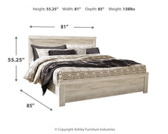 Bellaby King Panel Bed and 2 Nightstands