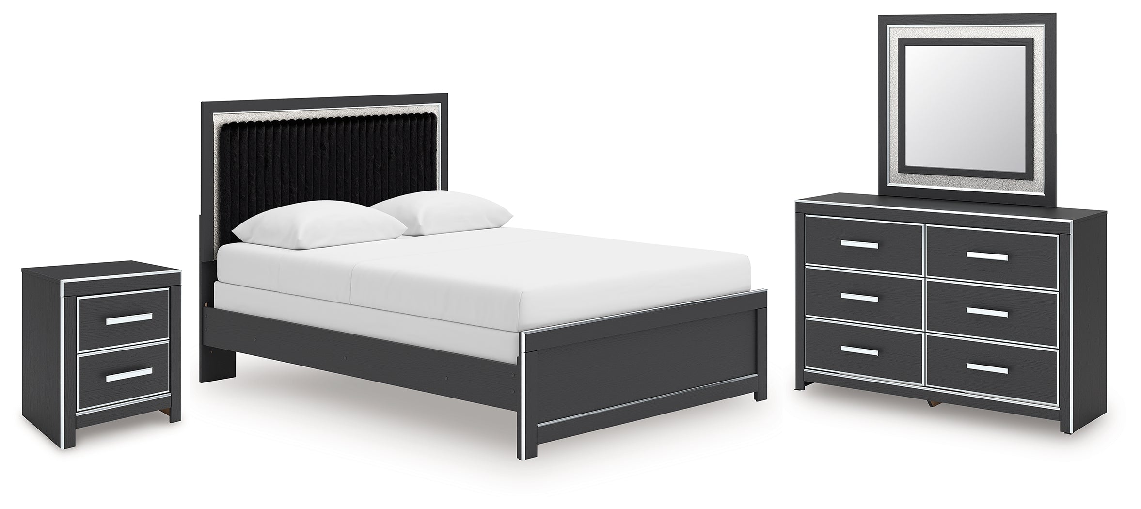 Diamond Furniture - Ashley Furniture - Zuraleus Queen Panel Bed, Dresser, Mirror and Nightstand - Queen Panel Bed, Dresser, Mirror and Nightstand - PCB3380B19