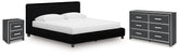 Diamond Furniture - Ashley Furniture - Zuraleus King Upholstered Bed, Dresser and Nightstand - King Upholstered Bed, Dresser and Nightstand - PCB3380B17