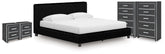 Diamond Furniture - Ashley Furniture - Zuraleus King Upholstered Bed, 2 Chests and 2 Nightstands - King Upholstered Bed, 2 Chests and 2 Nightstands - PCB3380B24