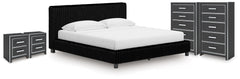 Zuraleus King Upholstered Bed, 2 Chests and 2 Nightstands