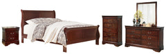 Diamond Furniture - Ashley Furniture - Alisdair King Sleigh Bed, Dresser, Mirror and Nightstand - King Sleigh Bed, Dresser, Mirror and Nightstand - B376B13