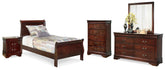 Diamond Furniture - Ashley Furniture - Alisdair Twin Sleigh Bed, Dresser, Mirror, Chest and Nightstand - Twin Sleigh Bed, Dresser, Mirror, Chest and Nightstand - B376B24