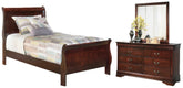 Diamond Furniture - Ashley Furniture - Alisdair Twin Sleigh Bed, Dresser and Mirror - Twin Sleigh Bed, Dresser and Mirror - B376B6