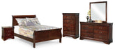 Diamond Furniture - Ashley Furniture - Alisdair Full Sleigh Bed, Dresser, Mirror, Chest and Nightstand - Full Sleigh Bed, Dresser, Mirror, Chest and Nightstand - B376B19