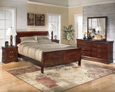 Diamond Furniture - Ashley Furniture - Alisdair Queen Sleigh Bed, Dresser, Mirror, and Nightstand - Queen Sleigh Bed, Dresser, Mirror, and Nightstand - B376B14